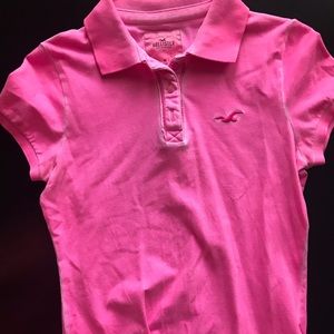 Hot pink Hollister polo